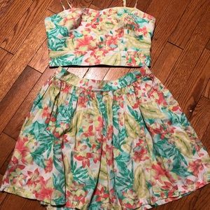 AE crop top and skirt